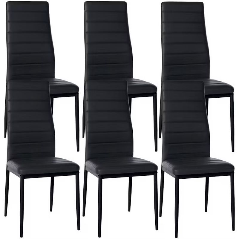 GENERICO - Pack De 6 Sillas De Comedor Negras
