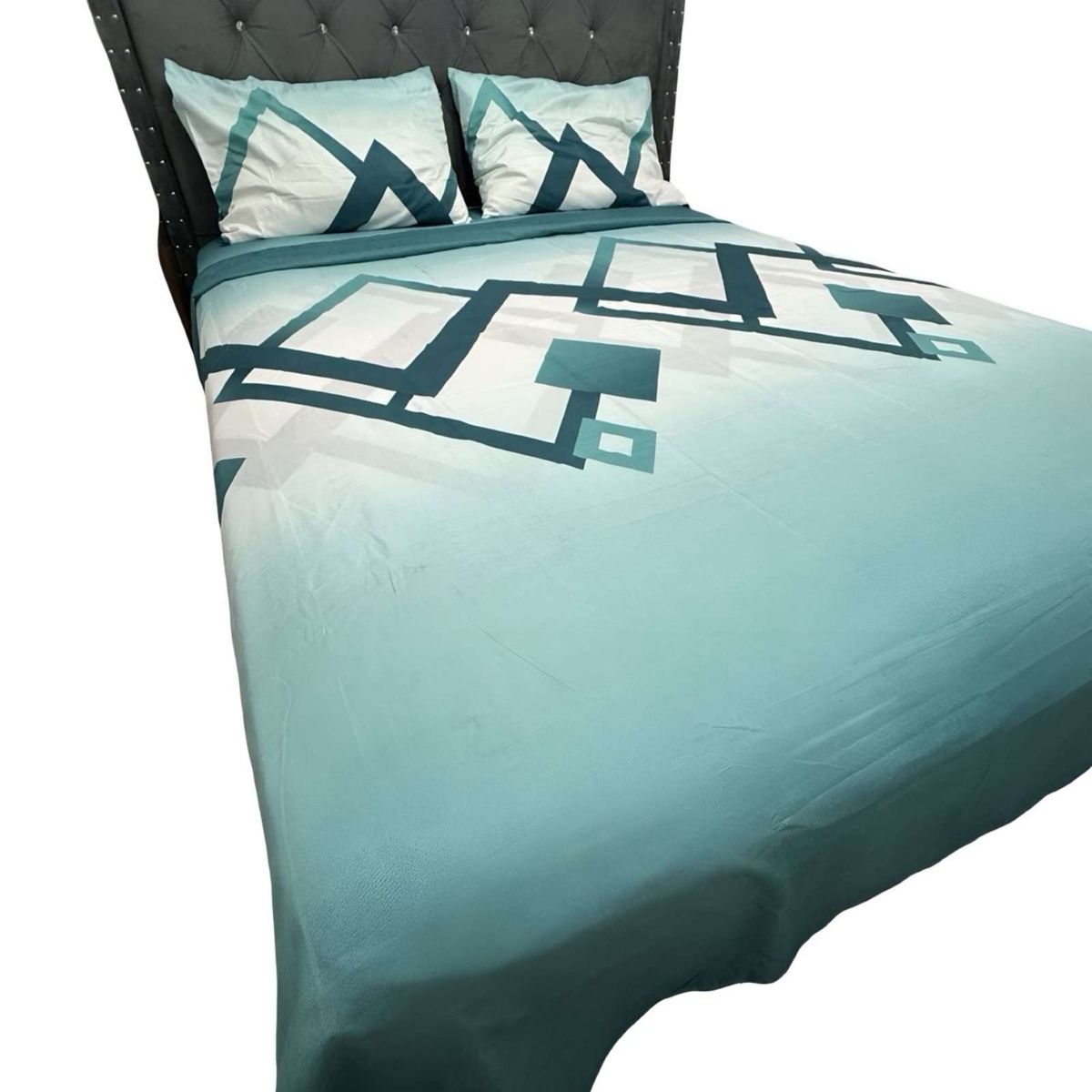 GENERICO - JUEGO DE SABANAS DE GÉNERO 2 PLAZAS RAYAS VERDES