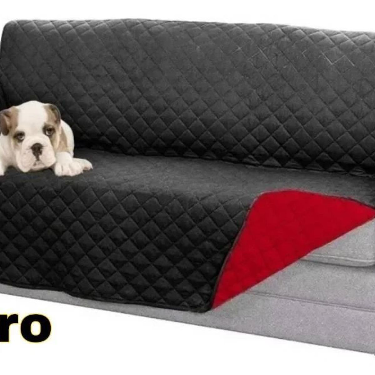 GENERICO - COBERTOR SILLON 2 CUERPOS Negro