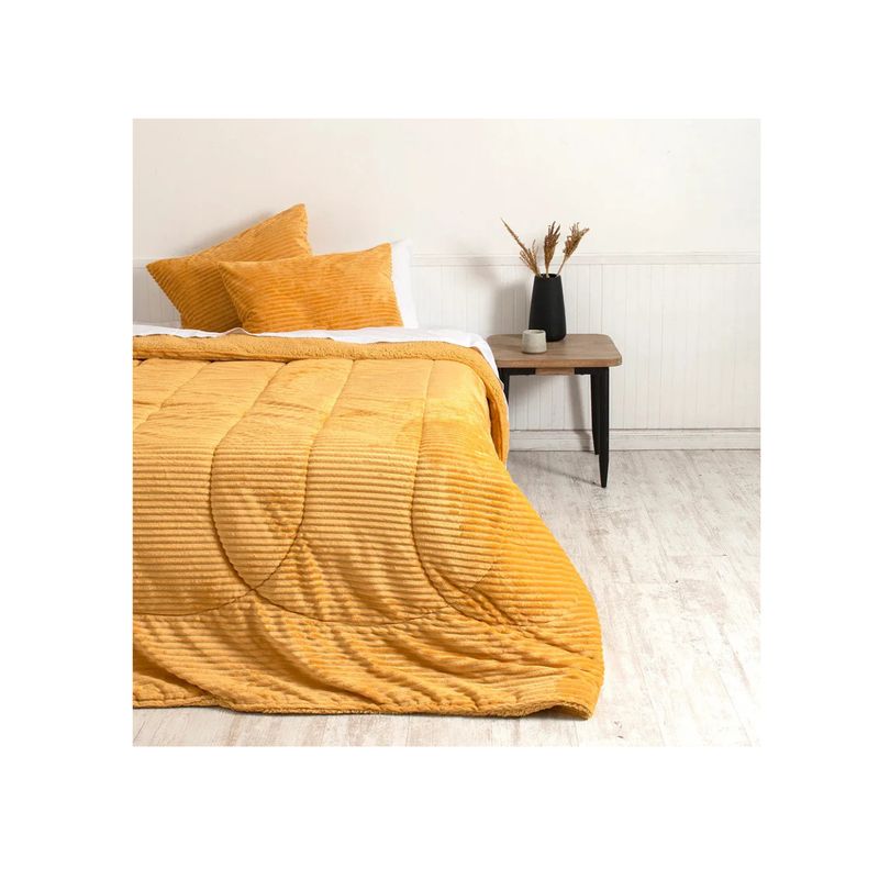 MASHINI - Plumón Cobertor Térmico Sherpa corduroy 2 Plazas