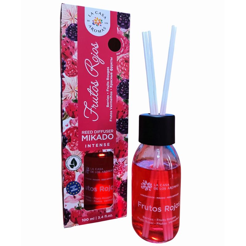 LA CASA DE LOS AROMAS - Ambientador Difusor De Varillas Frutos Rojos 100ml