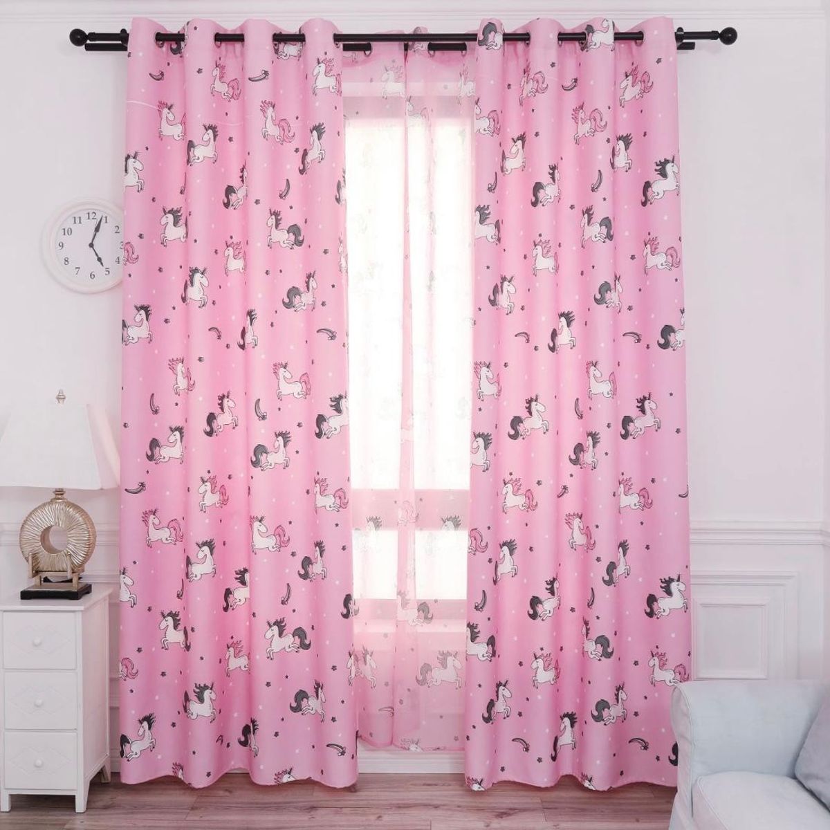 GENERICO - Cortinas  Infantil unicornio