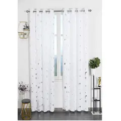 GENERICO - Cortinas Infantil estrella blanca