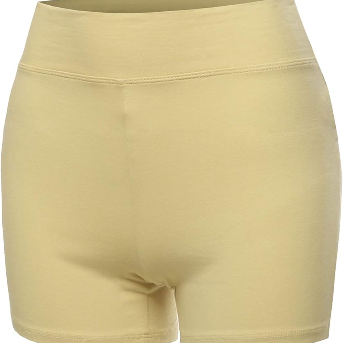 AAYO MODA - Calza Corta Beige Tipo Short  Estilo Piel Talla Standard