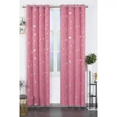 GENERICO - Cortinas Infantil estrella rosada