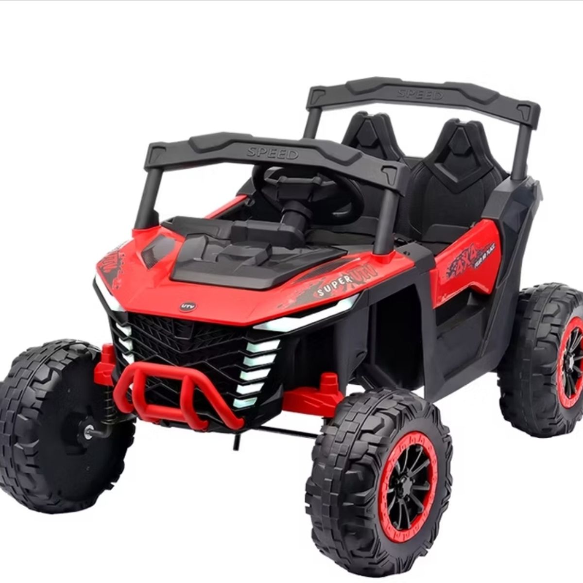 GENERICO - Jeep Auto A Bateria 12v Con Control Remoto Rojo 901