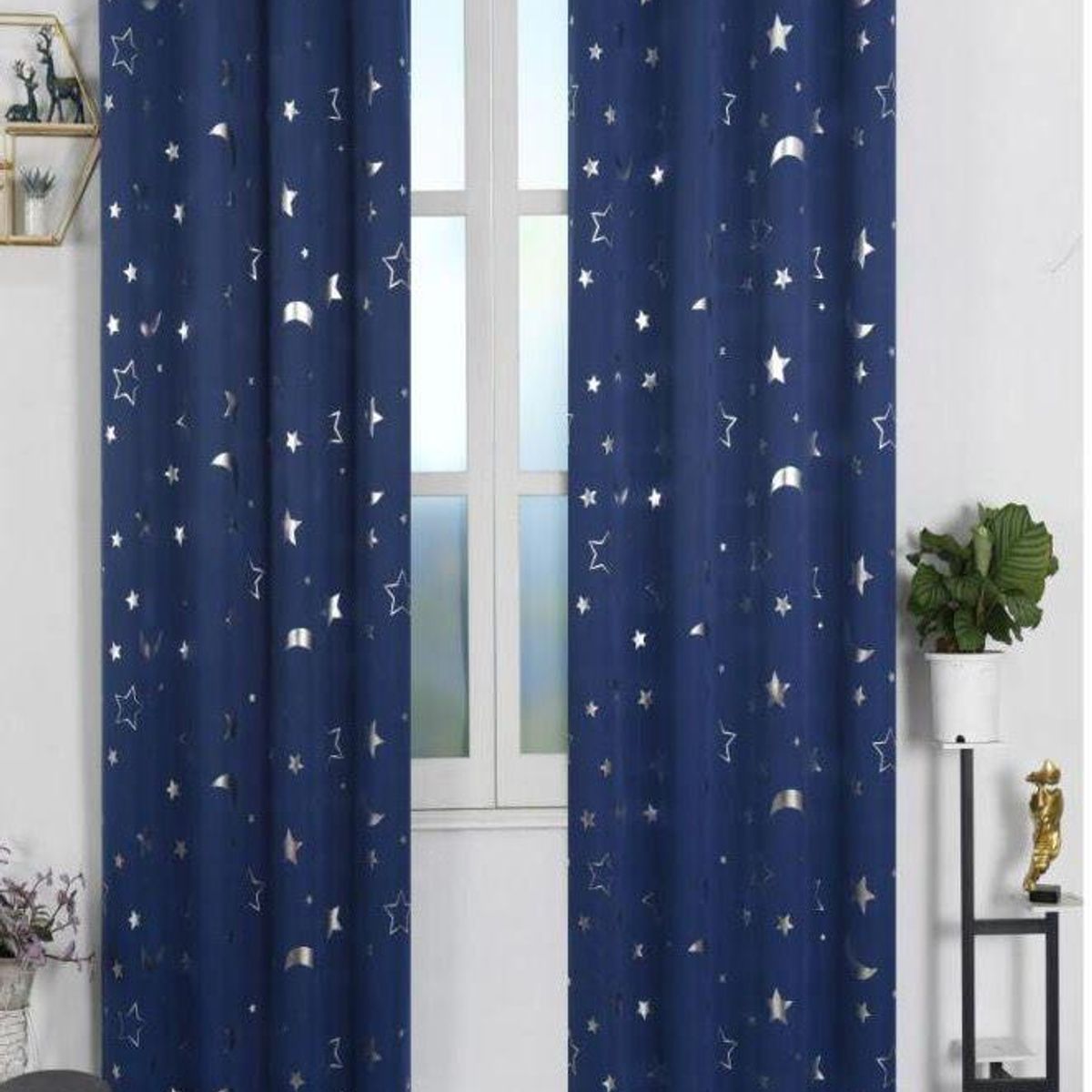 GENERICO - Cortinas  Infantil estrella azul