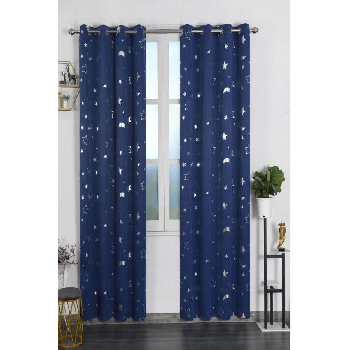 GENERICO - Cortinas  Infantil estrella azul