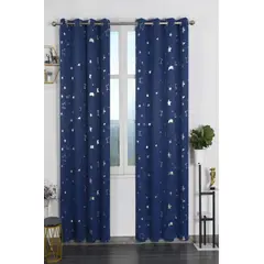 GENERICO - Cortinas Infantil estrella azul