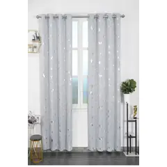 GENERICO - Cortinas Infantil estrella gris