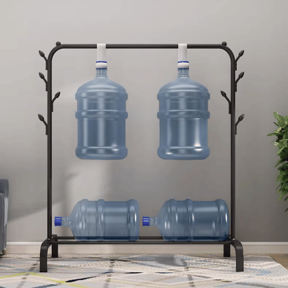 HOMESTAR - Perchero Exhibidor De Ropa Clóset Abierto Organizador Metalico - Negro