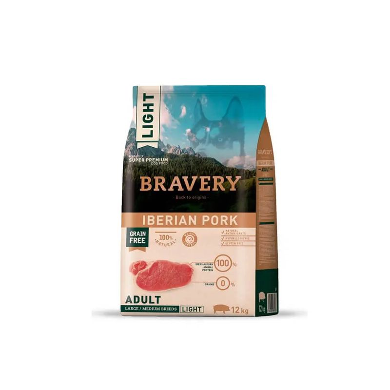 BRAVERY - Bravery Light Iberian Pork Adult  Large/ Medium Breed