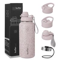 Termo Botella Agua Termica Acero Inox + Tapas - Salmon