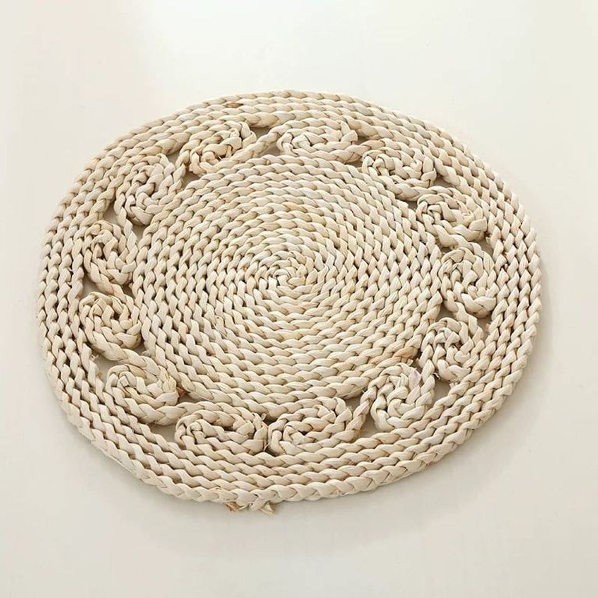 GENERICO - Set 6 Individuales Mantel Fibra Natural Yute 30 Cm A6