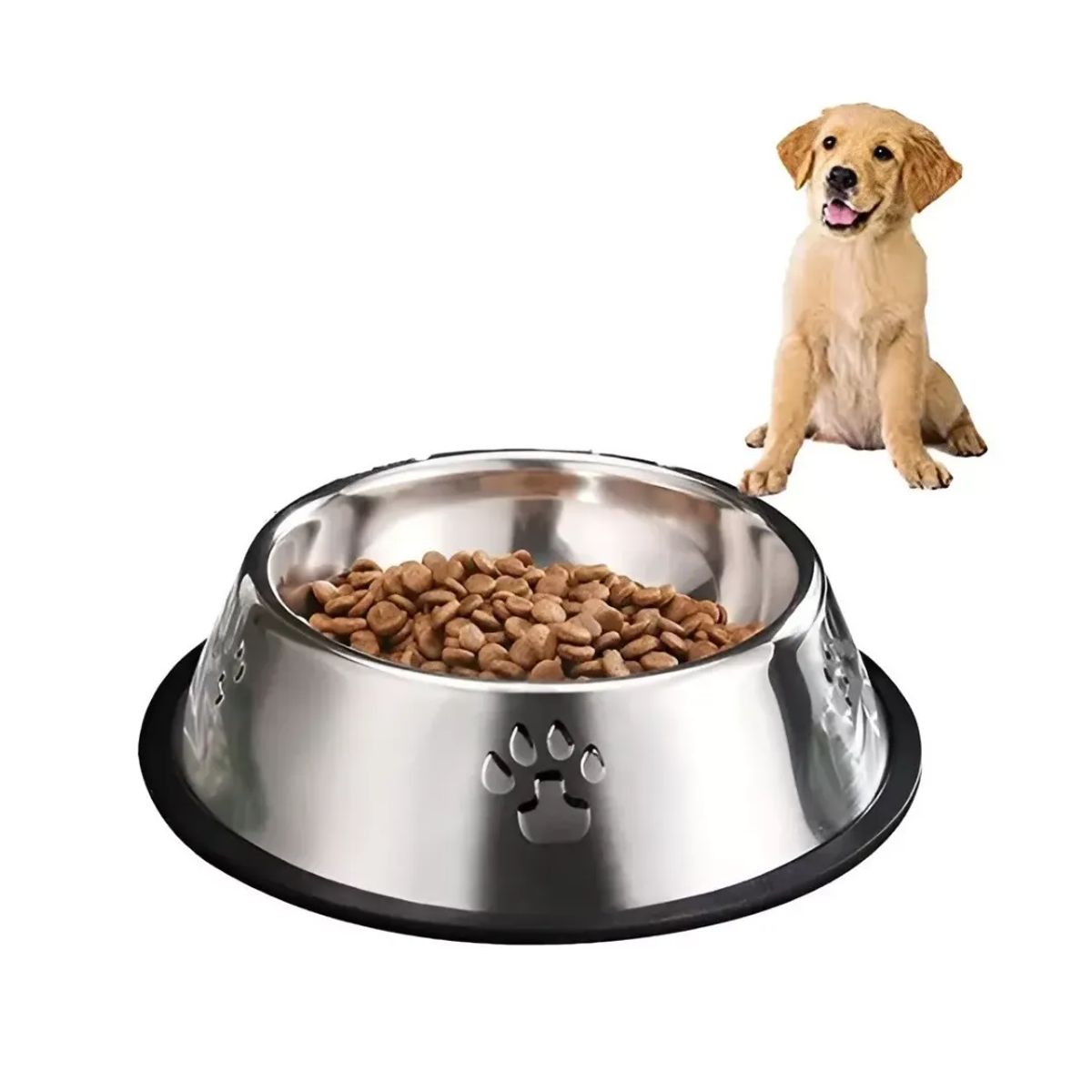 KIBOO PETS - Comedero Para mascota De Acero Inoxidable Talla S