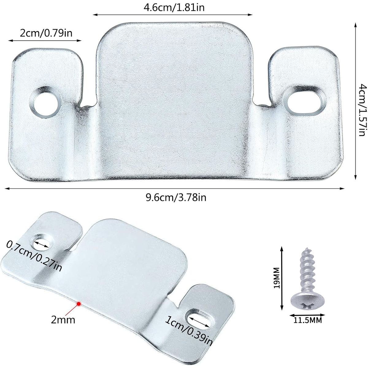 ATURE - Unión Metálico Para Muebles Camas Divididas Pack 8 Anclaje