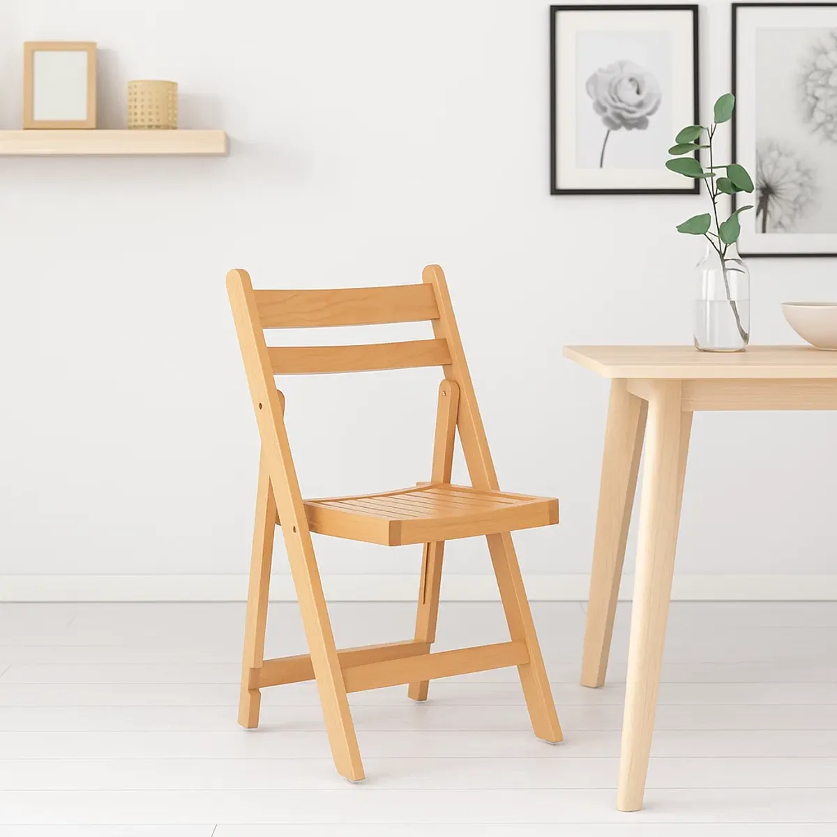 KLIK - Silla Duna Plegable de Madera Natural