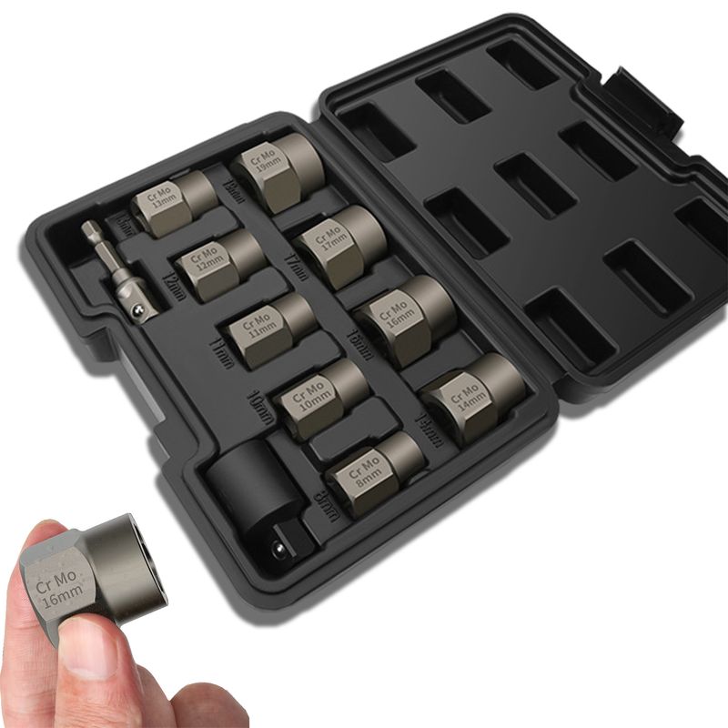 ATURE - Juego Puntas Allen 8-19mm Toma 11pcs Extractor Pernos Tuerca