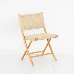 KLIK - Silla Nido Plegable de Madera Rattan Natural
