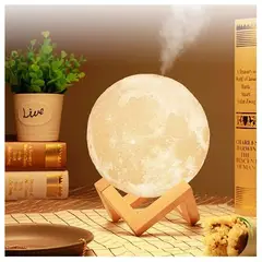 MOVI - Lámpara Humidificadora Lunar 3D LED Silenciosa 880ml