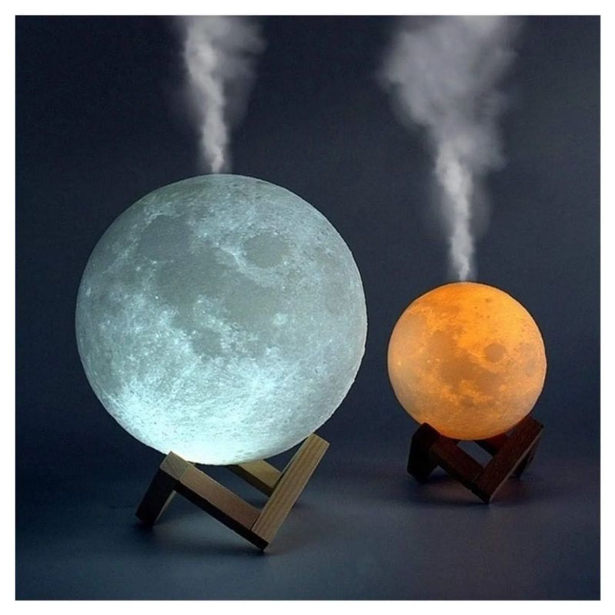 MOVI - Lámpara Humidificadora Lunar 3D LED Silenciosa 880ml