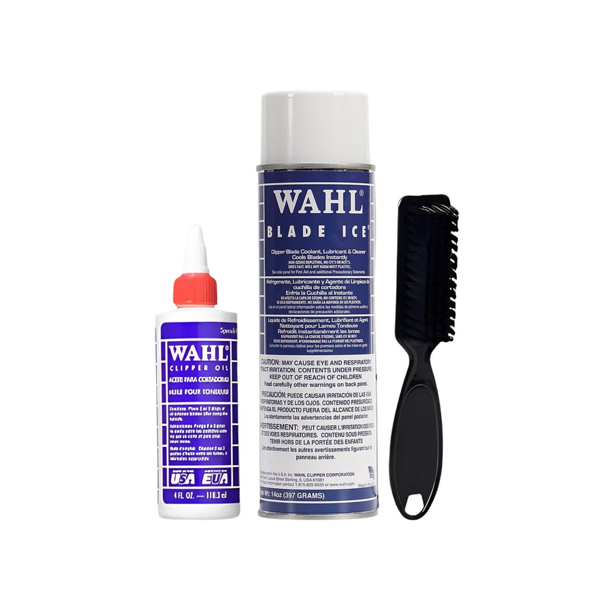 WAHL - Wahl Pack Limpieza Maquina Spray Enfriador + Aceite + Cepillo Fade