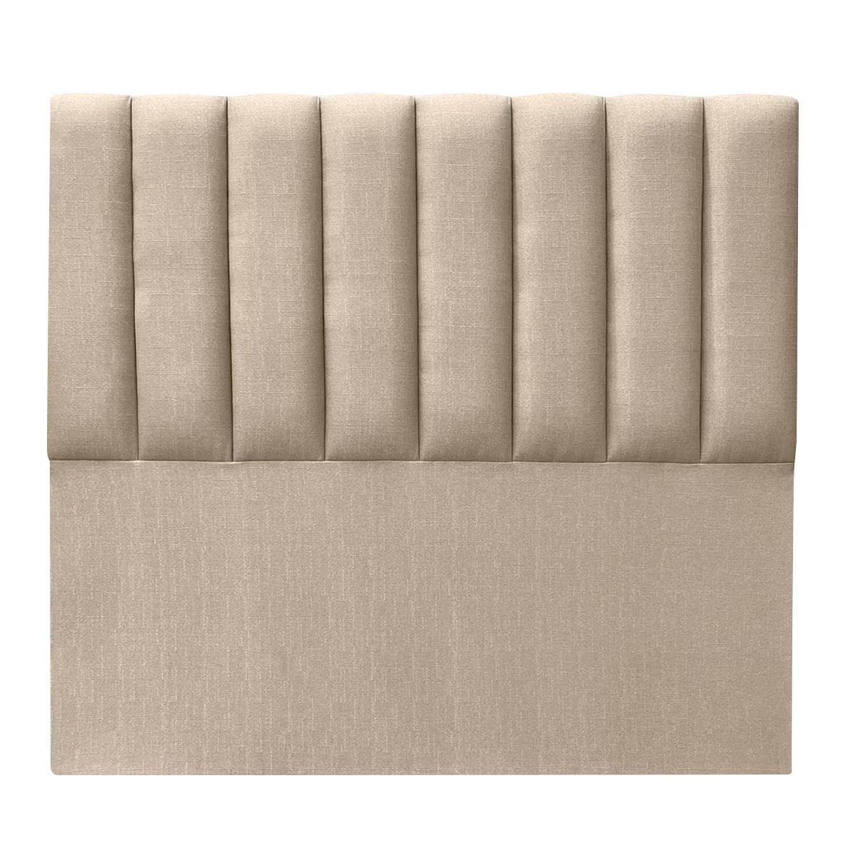 GENERICO - Respaldo 2 Plazas De Cama Estilo Rayas Beige Lino
