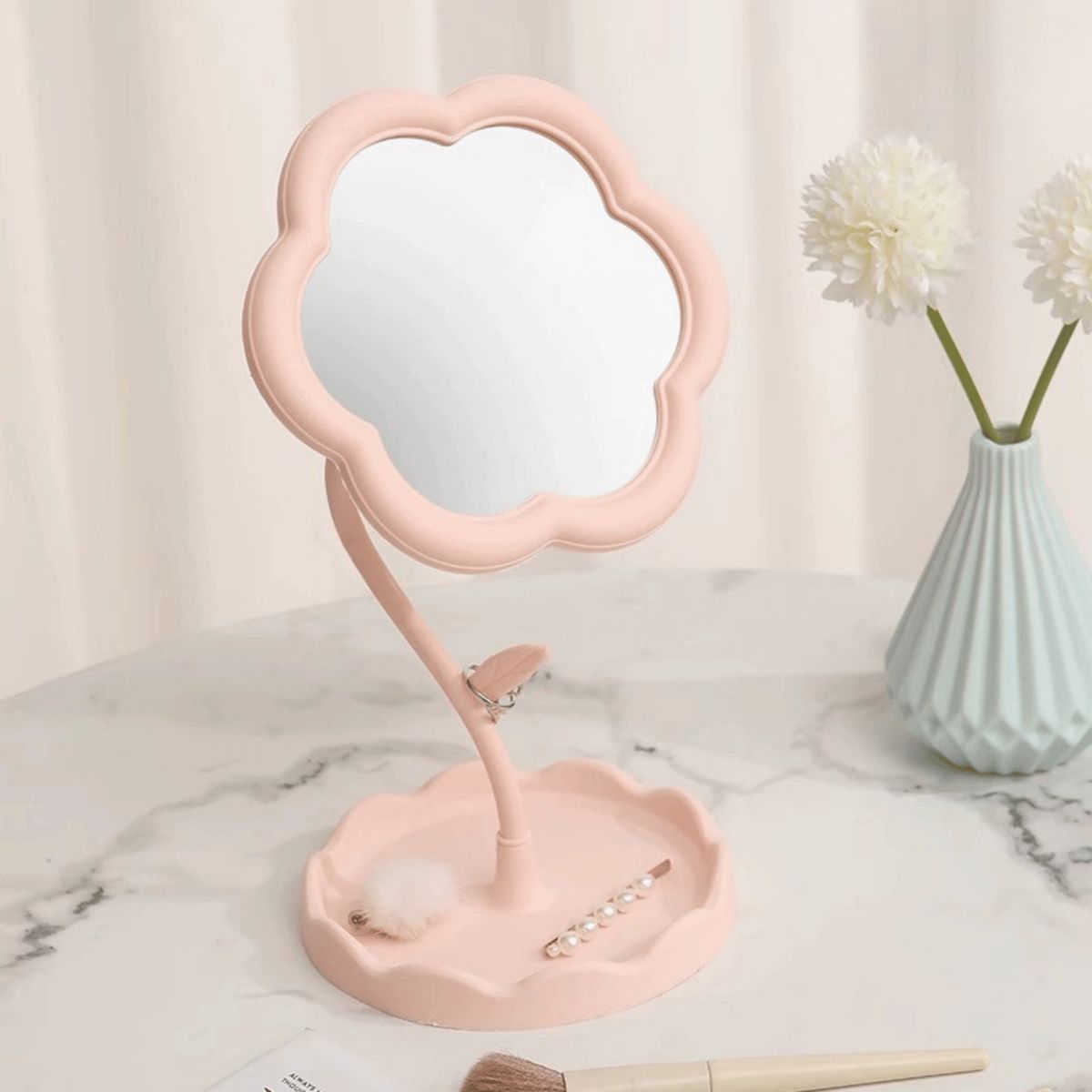 HOMESTAR - Espejo Giratorio de Mesa - Rosa