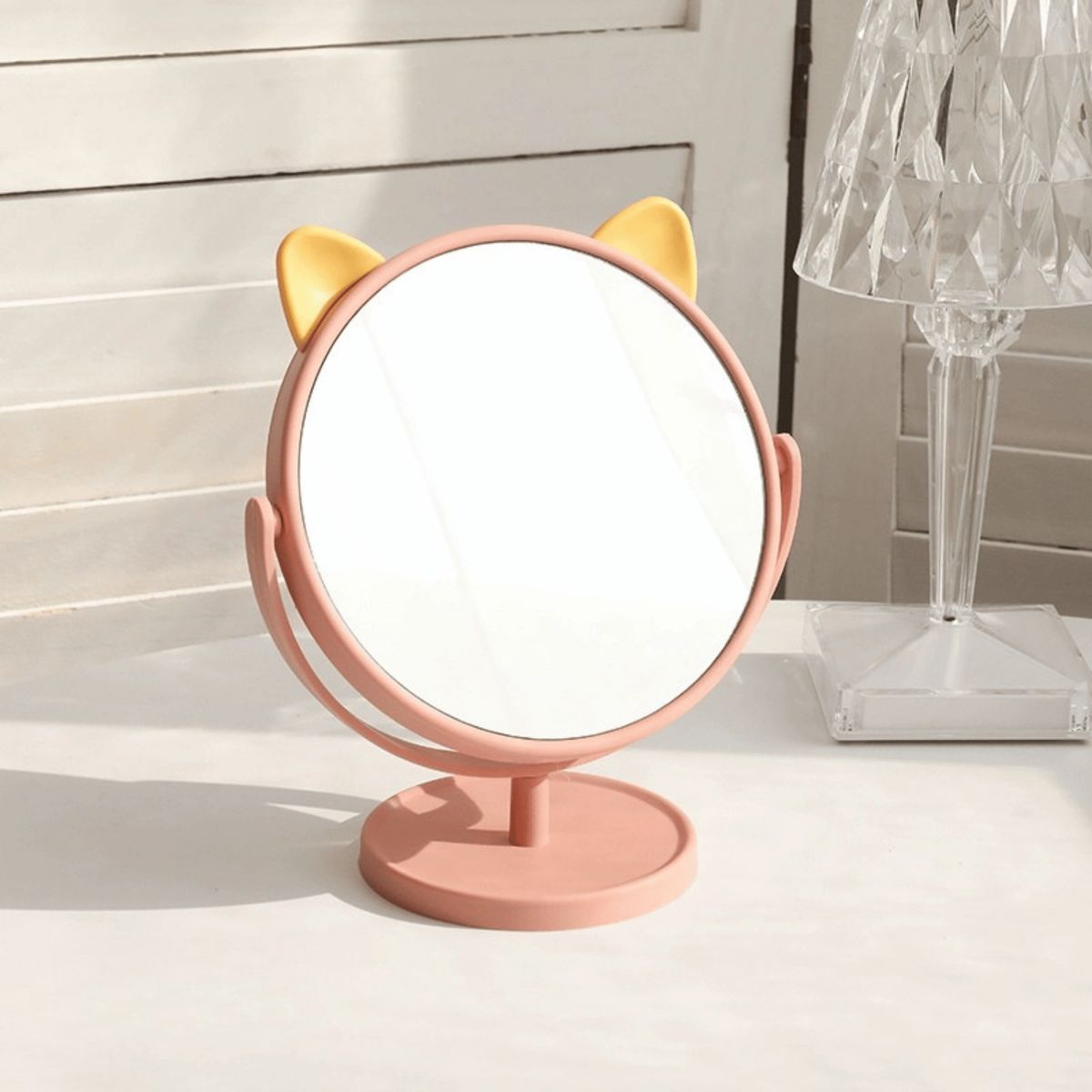 HOMESTAR - Espejo Giratorio de Mesa - Naranja