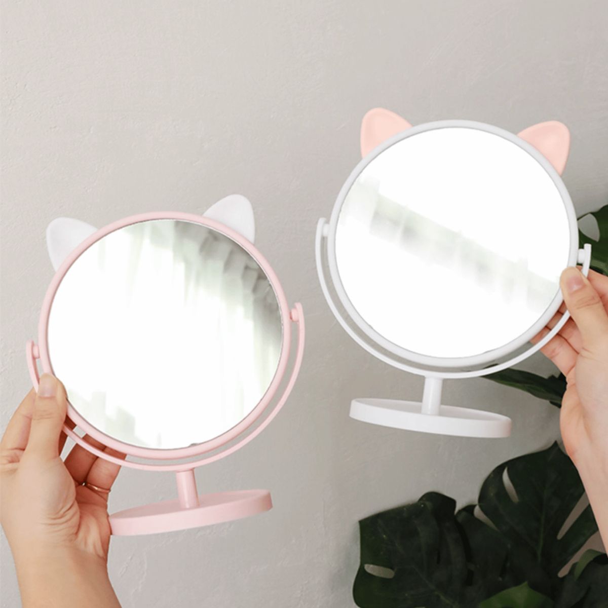 HOMESTAR - Espejo Giratorio de Mesa - Blanco