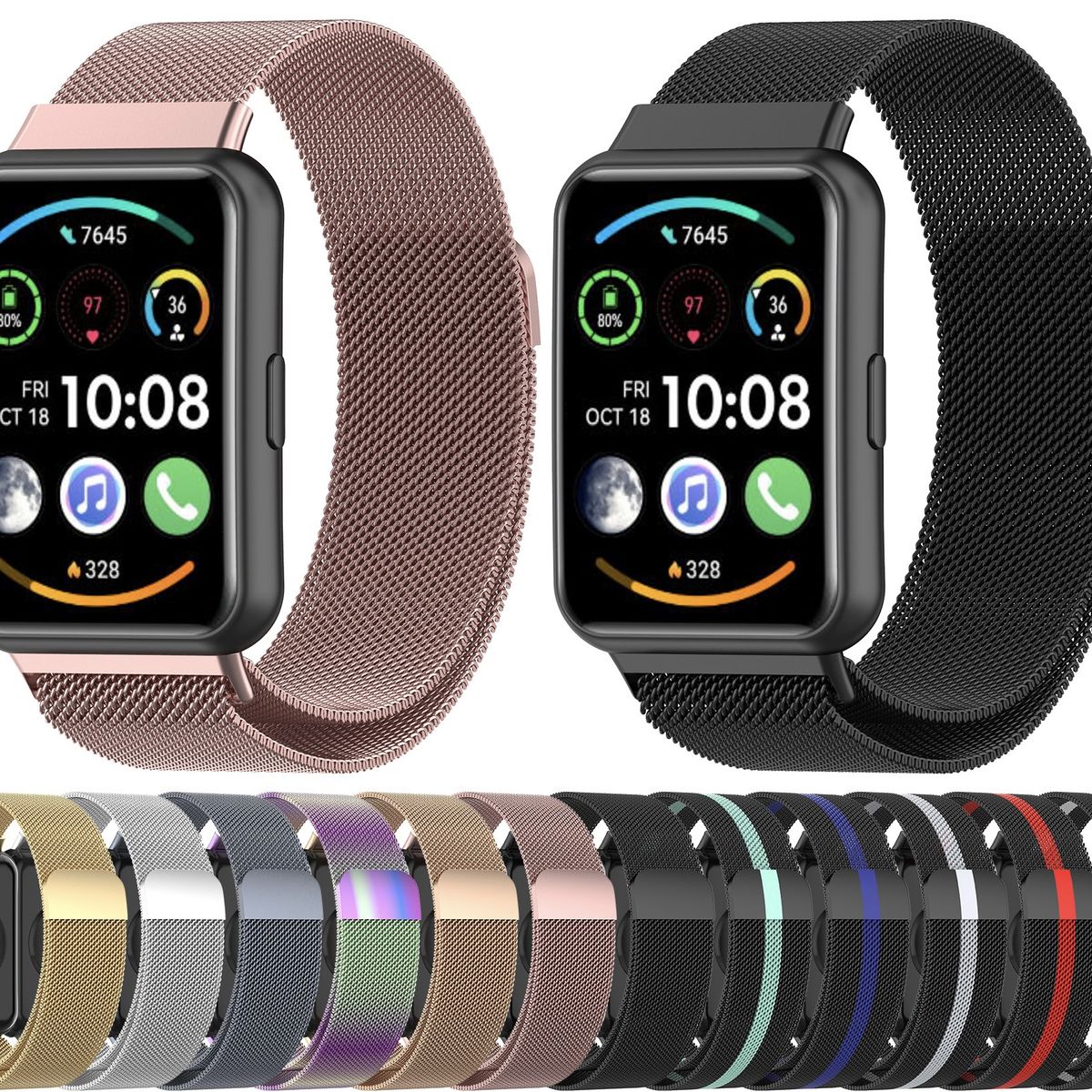 GENERICO - Correas Metalicas Loop Premium Para Huawei Watch Fit 2