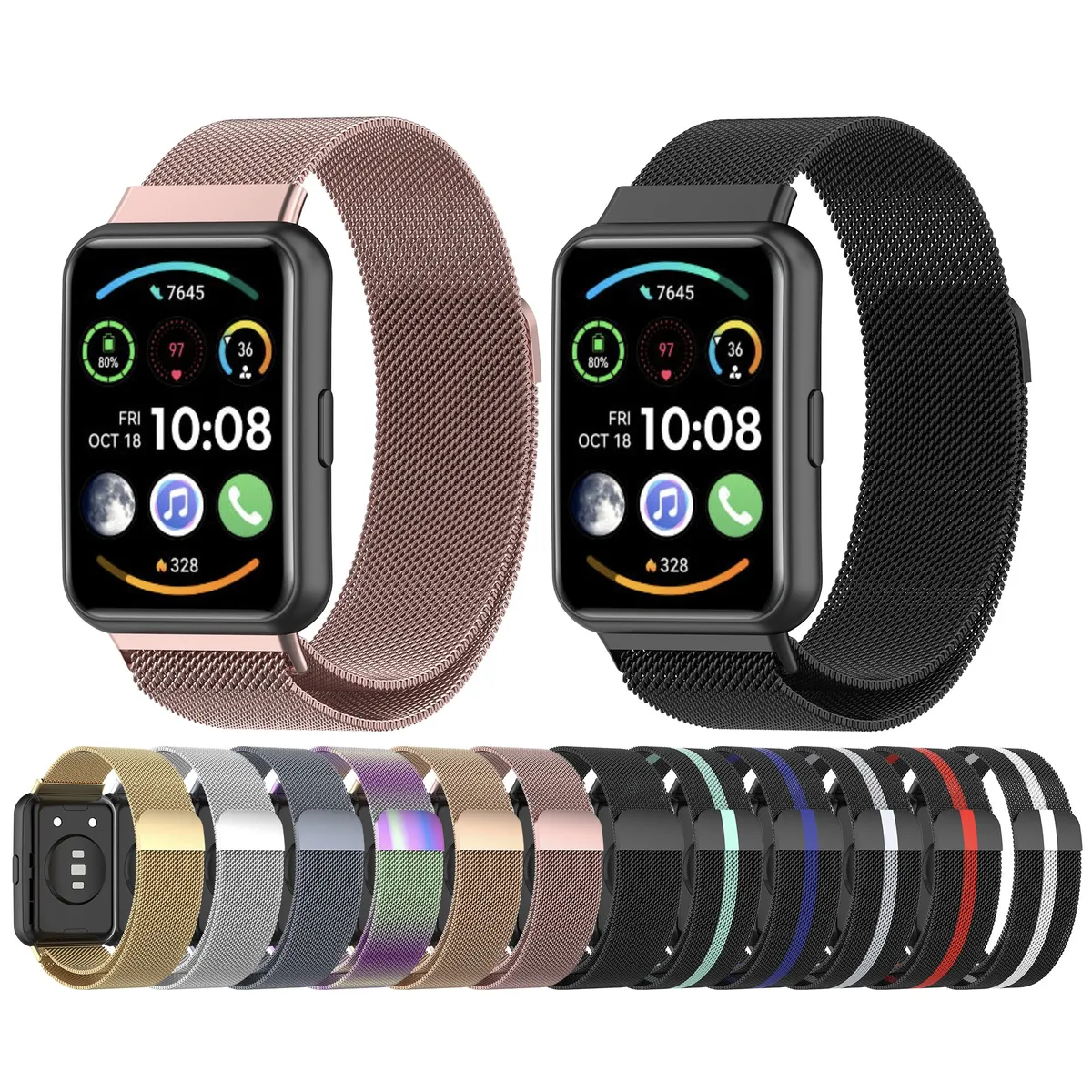 GENERICO - Correas Metalicas Loop Premium Para Huawei Watch Fit 2