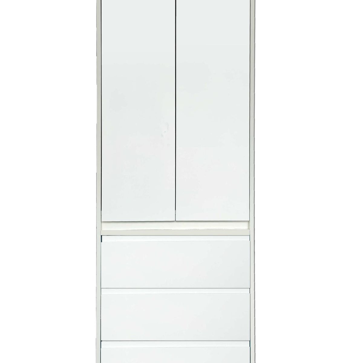 DECORACION CREATIVA - Closet Melamina Blanca 2 Puertas 3 cajones Blancos