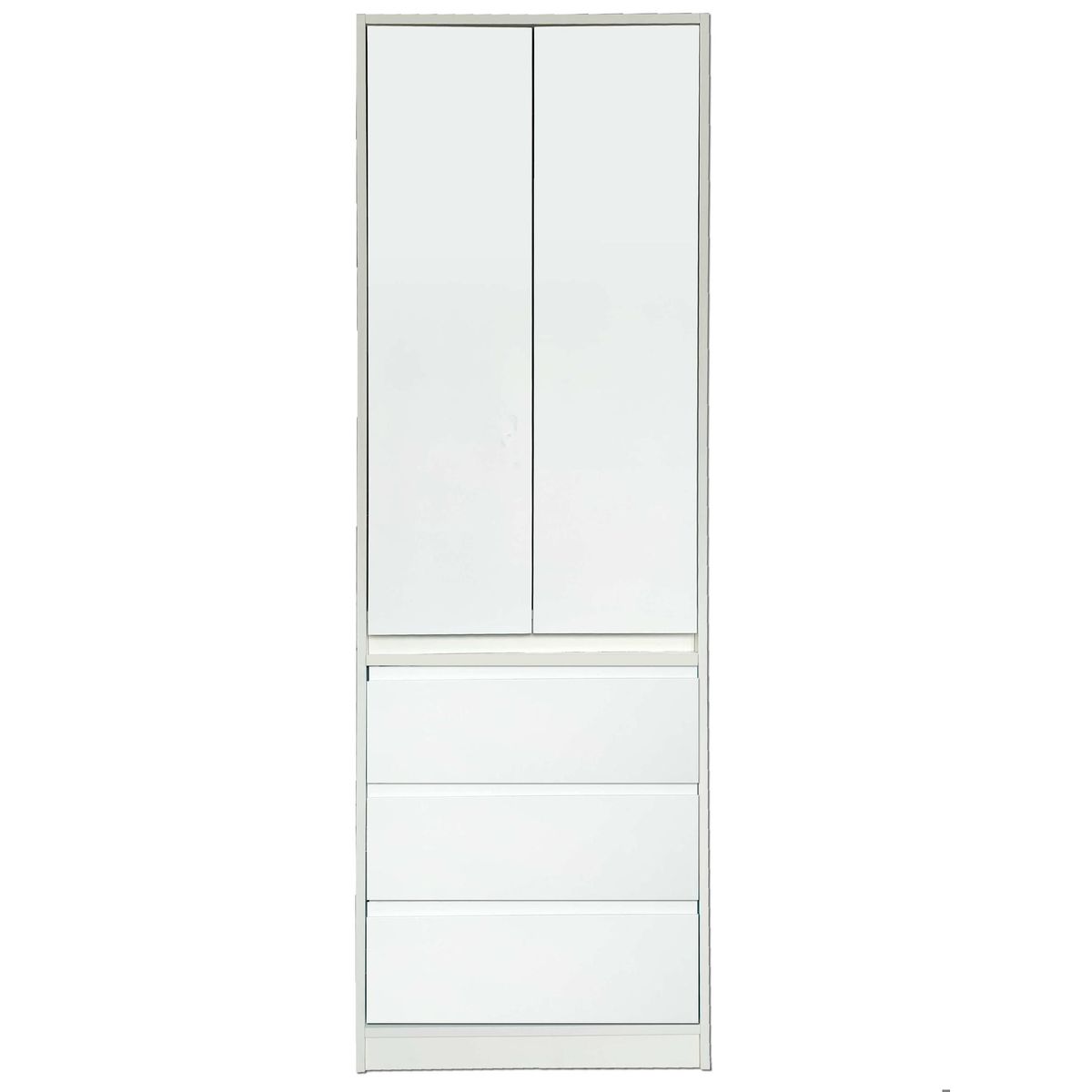 DECORACION CREATIVA - Closet Melamina Blanca 2 Puertas 3 cajones Blancos
