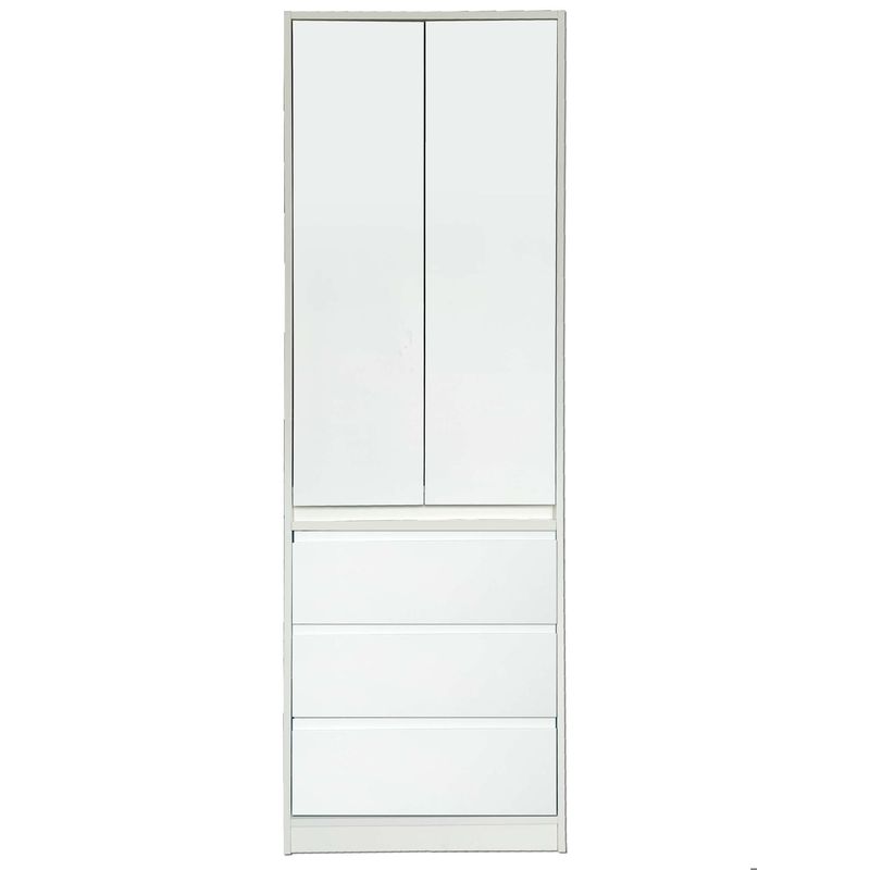 DECORACION CREATIVA - Closet vertical Blanco x3, 2 puertas 3 cajones Decoracion Creativa