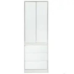 DECORACION CREATIVA - Closet Melamina Blanca 2 Puertas 3 cajones Blancos
