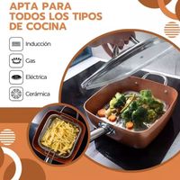 OLLA DE COBRE MULTIUSO ANTIADHERENTE 2 EN 1