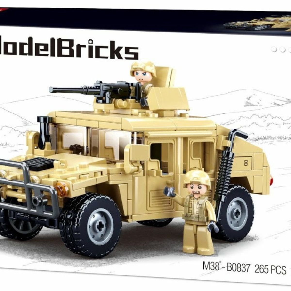 SLUBAN - Jeep Blindado Humvee Ejercito de Chile compatible Lego