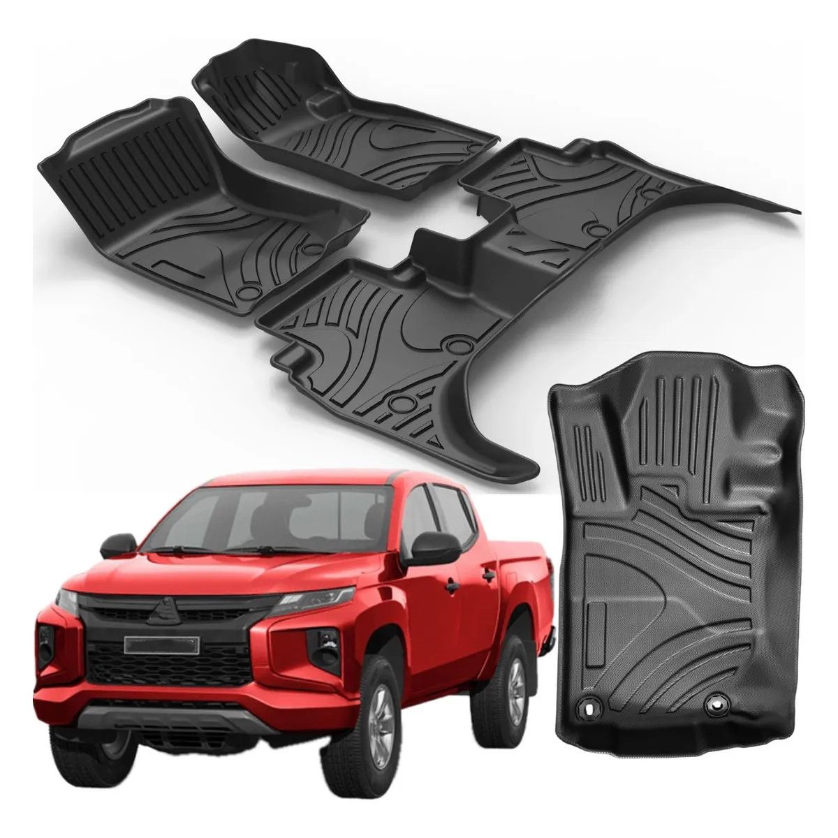 KUANGYE - Pisos Calce Perfecto Para Mitsubishi L200 2015 Al 2024