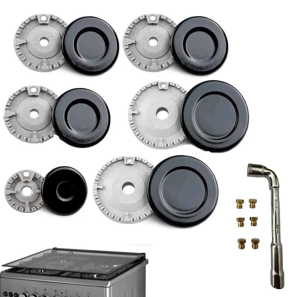 KUANGYE - Quemadores Set De 6 +inyectores Gas Licuado Para Fensa-mademsa