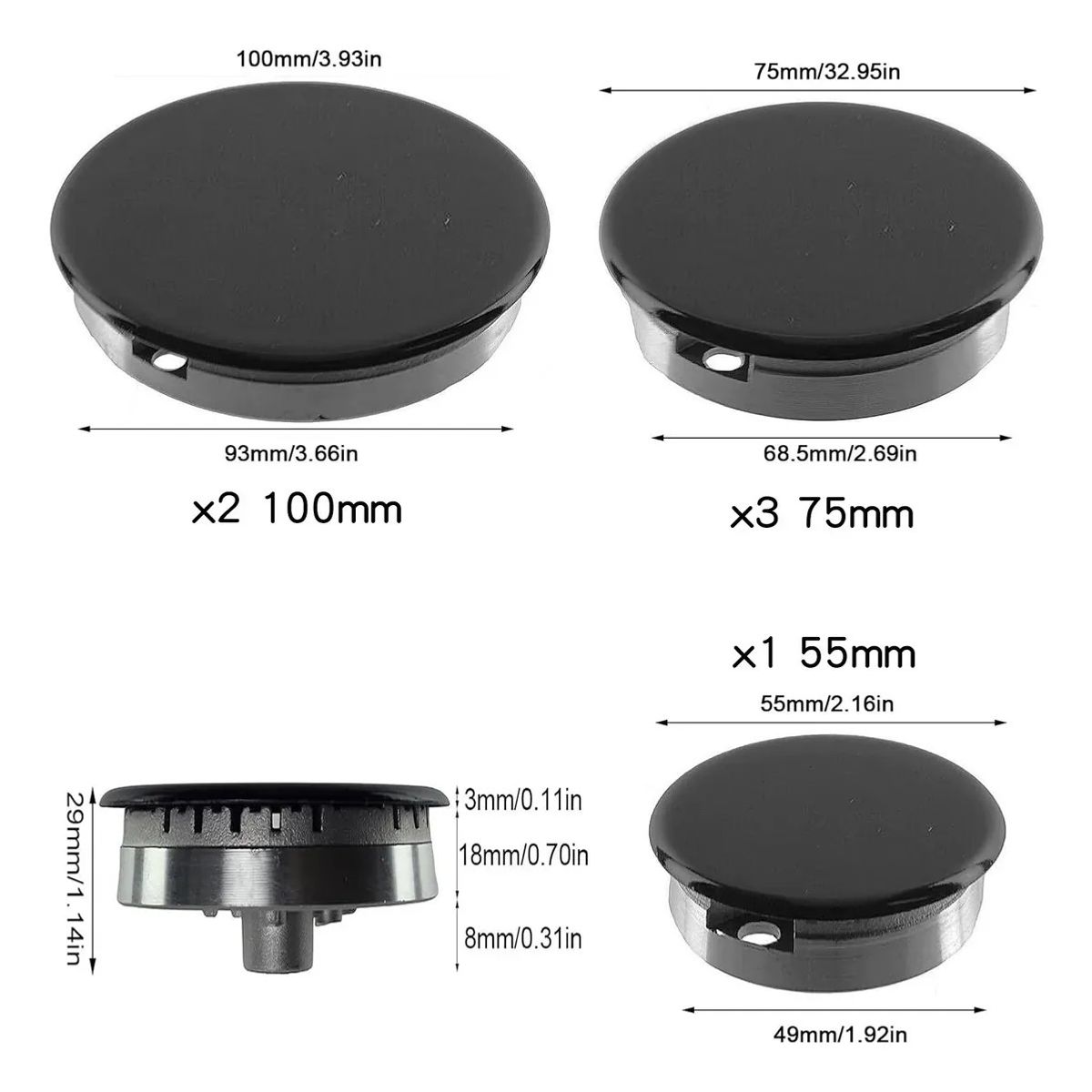 KUANGYE - Quemadores Set De 6 +inyectores Gas Licuado Para Fensa-mademsa