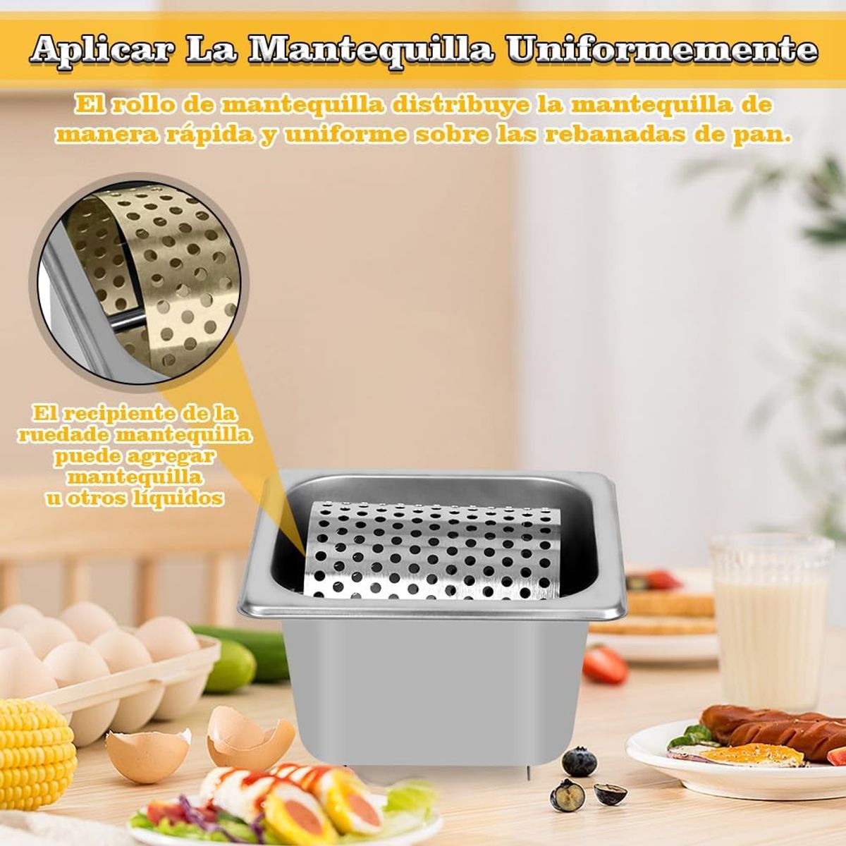 KUANGYE - Rueda De Mantequilla Acero Inoxidable