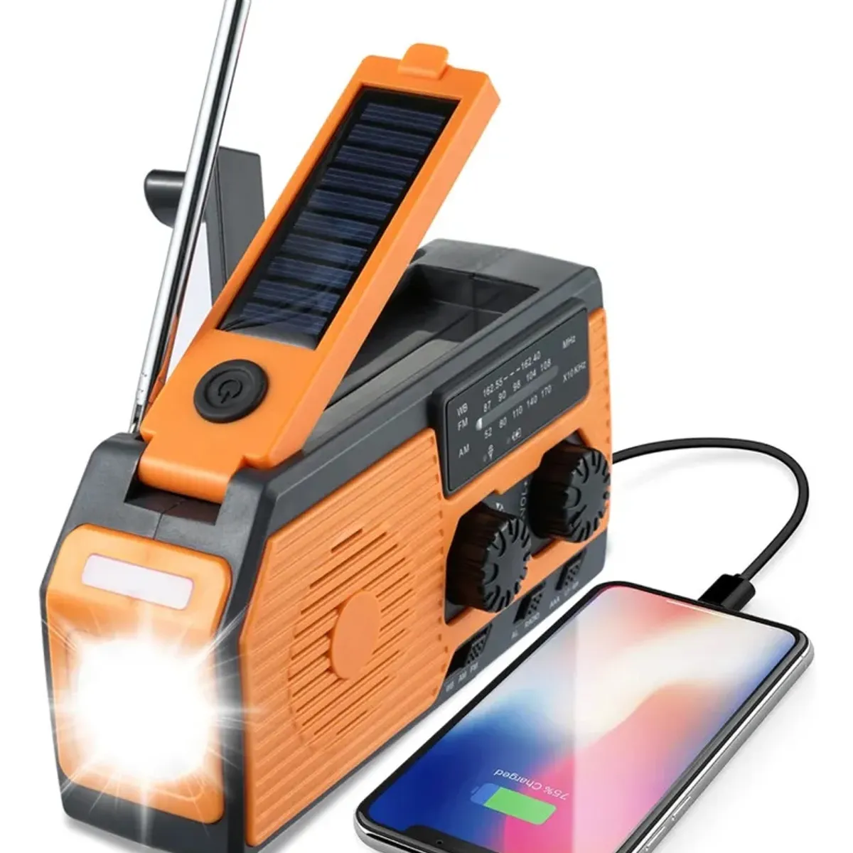 PUREPOWER - Generador De Dinamo De Energía Solar De Emergencia Con Radio