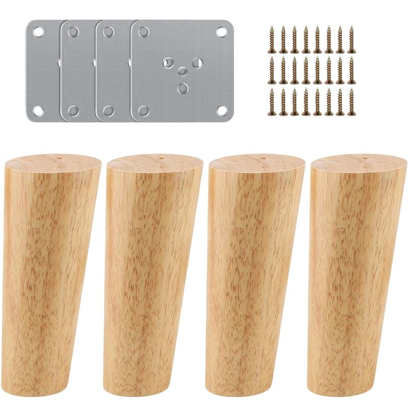 ATURE - 4u Pies De Apoyo De Madera Maciza Para Muebles 20cm
