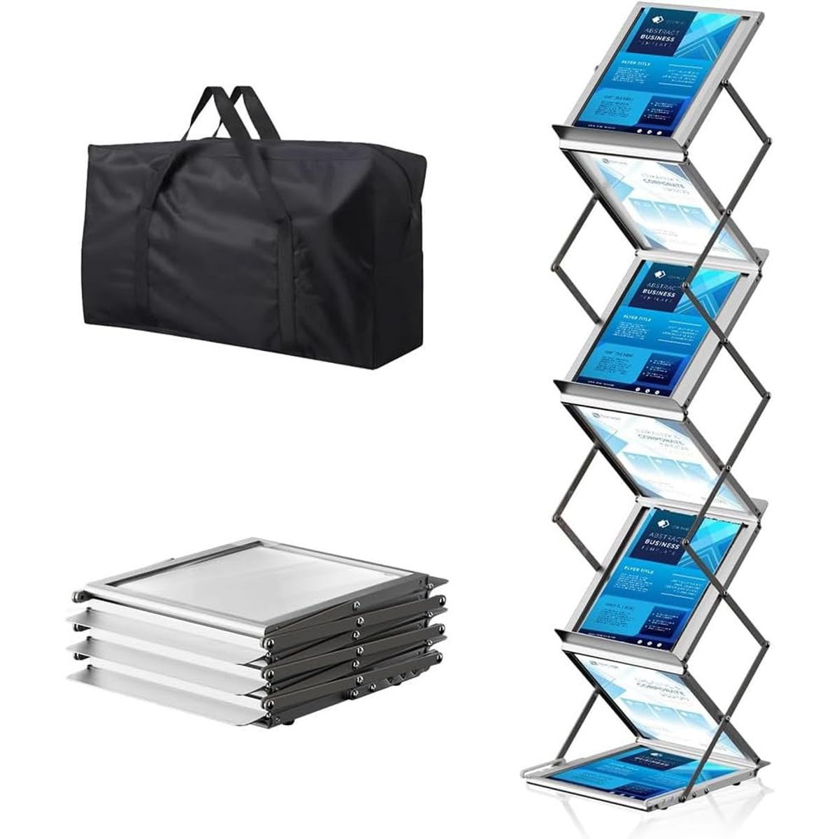 KUANGYE - Porta Folletos Plegable Expositor De Catálogos Folletero