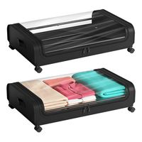 Organizador De Ropa Metal P Debajo Cama Con Ruedas 80×44cm