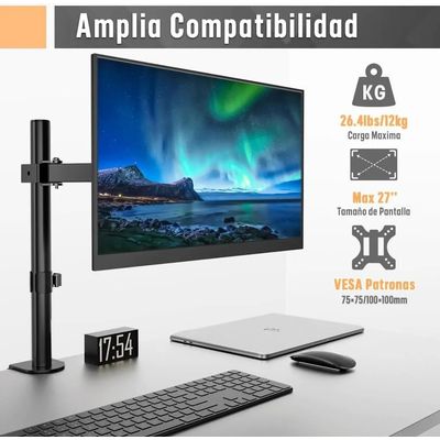 Imagen 2 del producto Soporte Monitor Escritorio 15 -30 Pulgadas Brazo Articulado Negro