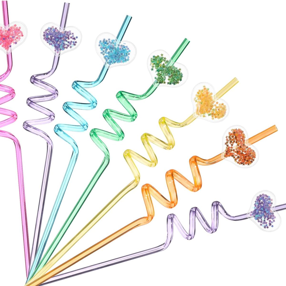 ATURE - Set 10u Bombillas Navideñas Plástico Reutilizables Espiral