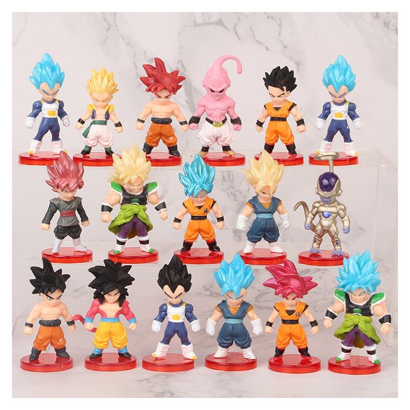 DANWEILE - 16 muñecos coleccionables Dragon ball Super Saiyan