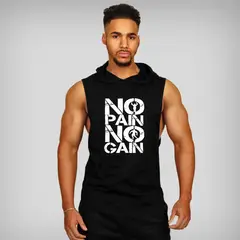 EDWINAYY - Polera Musculosa Para Hombre Gym Polera Capucha Sudadera